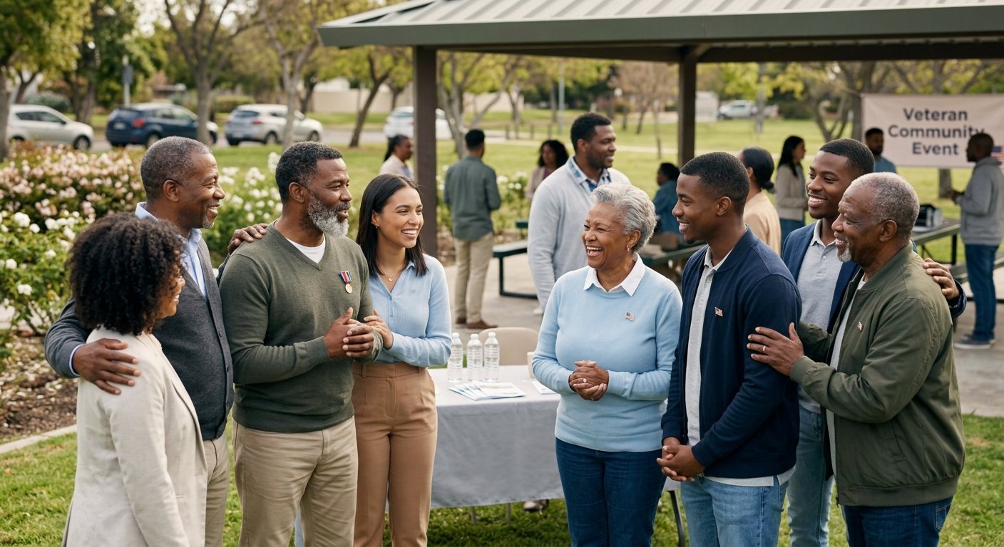 Veterans receiving support and guidance